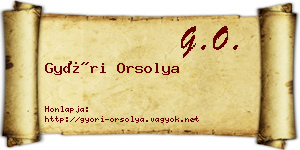 Győri Orsolya névjegykártya
